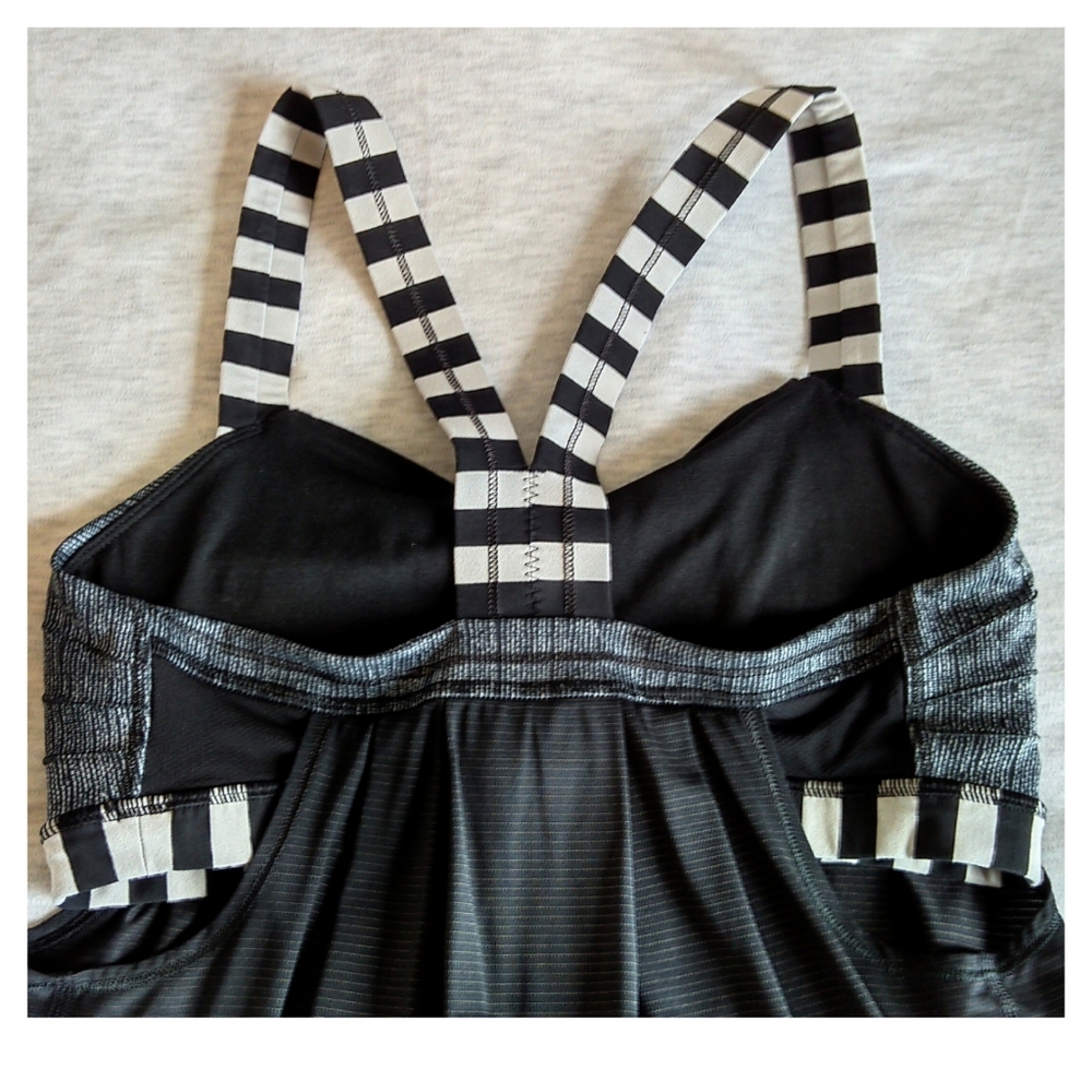Lululemon Rest Less Tank-Burlap Texture Black Dune/Apex Stripe Black Dune - Picture 8 of 11